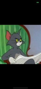 Create meme: Tom cat with newspaper meme, Tom and Jerry memes, Tom and Jerry meme