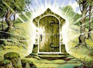 Создать мем: волшебная страна, нарисованная дверь, the door