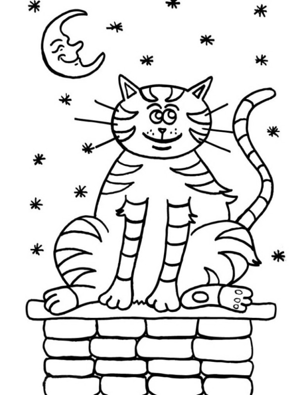 Создать мем: кошка раскраска для детей, раскраска кошка, раскраска кот для детей