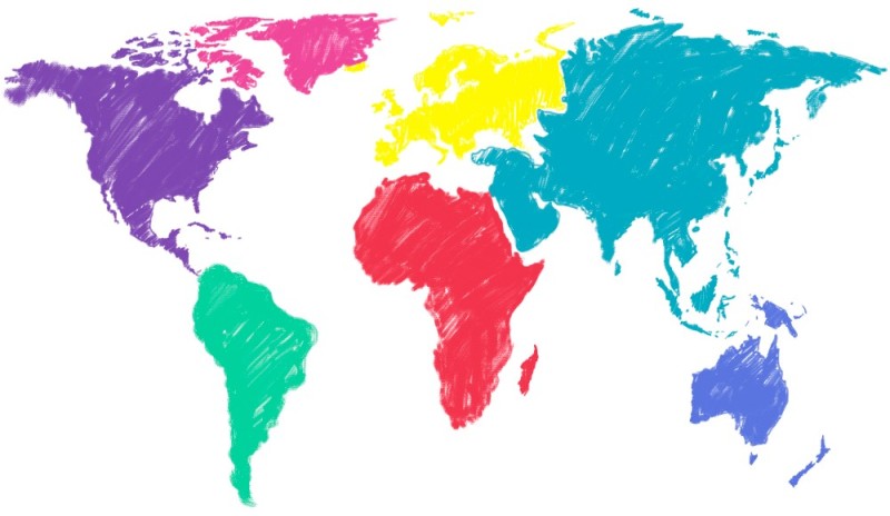 Create meme: map , world map with continents, world map 