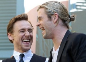 Create meme: Loki and Thor, chris hemsworth, tom hiddleston