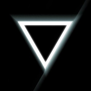 Создать мем: треугольник логотип, темнота, треугольник на черном фоне