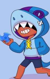 Create meme: Brawl Stars, arts brawl stars, shark leon brawl stars