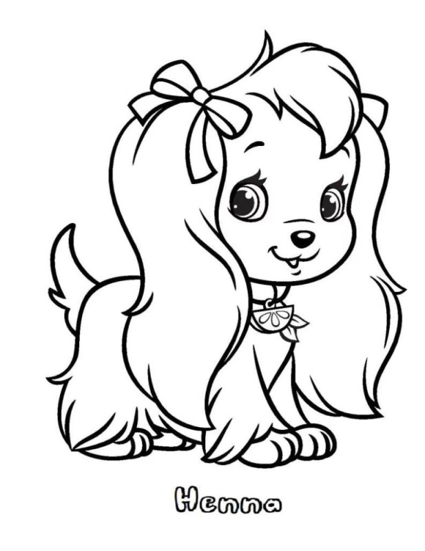 Create meme: coloring pages for girls dogs, puppy coloring book, coloring cute dogs