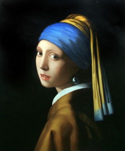 Create meme: girl with a pearl earring, Jan Vermeer van Delft girl with a pearl earring, girl with a pearl earring