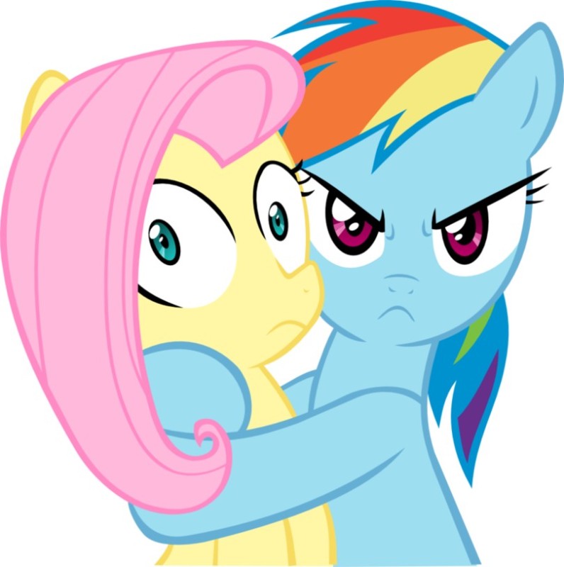 Create meme: pony rainbow dash and fluttershy, rainbow dash , fluttershy and rainbow dash