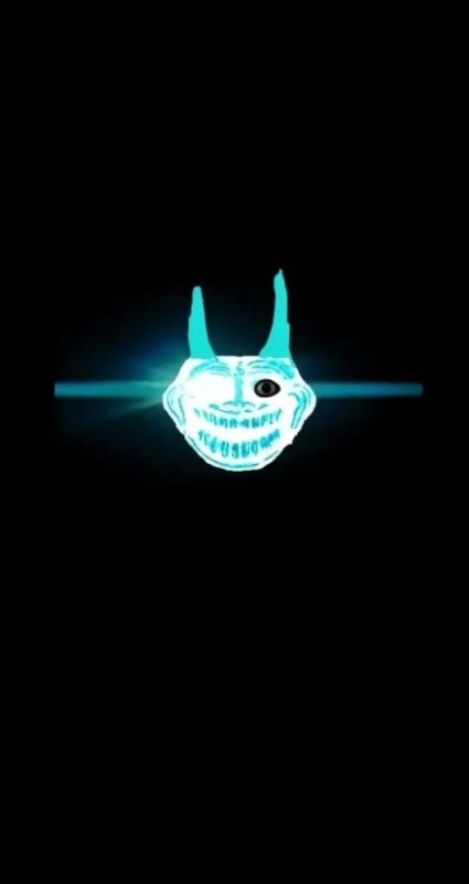 Create meme: neon mask, darkness, ghostemane symbol