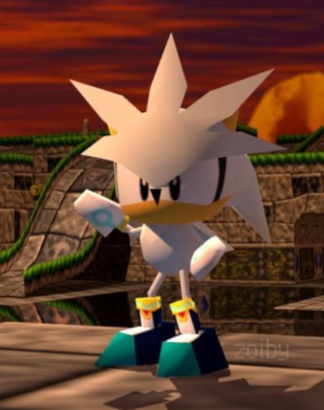 Create meme: Sonic R, Sonic Silver game, kirpi silver