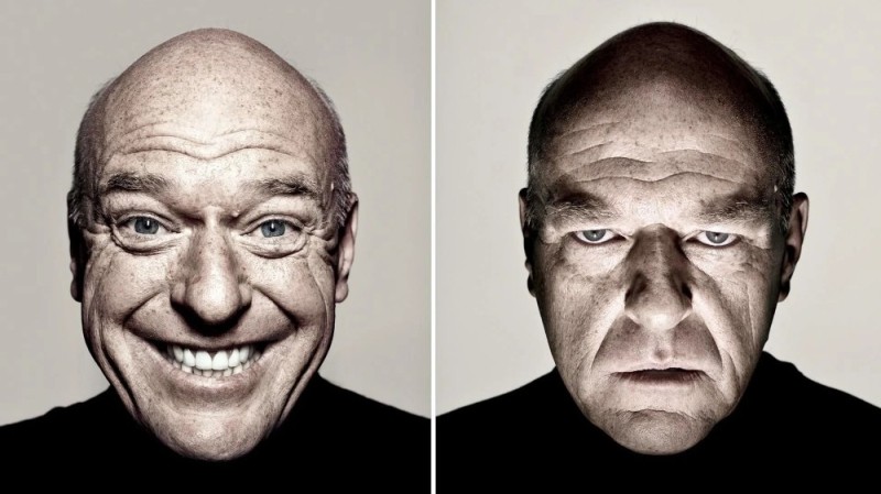 Create meme: Funny and sad Dean Norris, male portrait photography, the meme is funny and sad