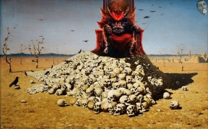 Create meme: Vereshchagin painting the apotheosis of war