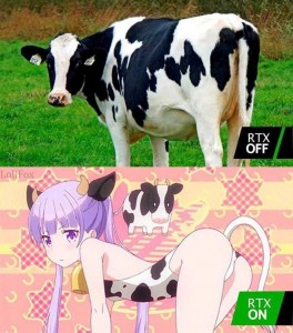 Создать мем: большая корова, корова, rtx мемы