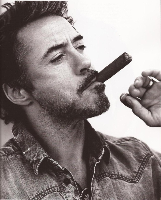 Create meme: people , Robert Downey Jr. with a cigar, Robert Downey Jr. smokes