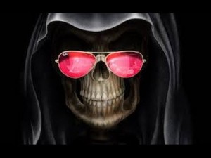 Create meme: grim reaper, skull, the skull in the hood