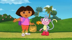 Create meme: slipper Dasha traveler, Dora the Explorer cartoon