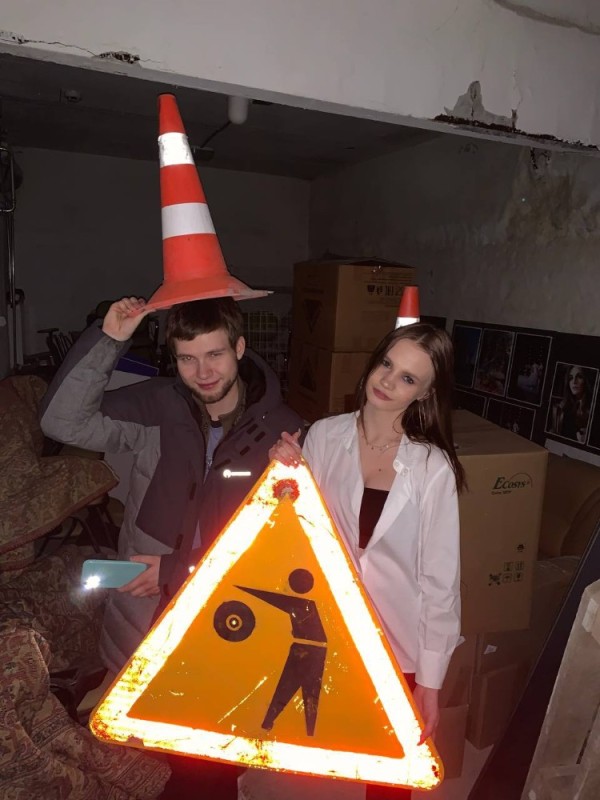 Create meme: traffic cone, darkness, signal cone