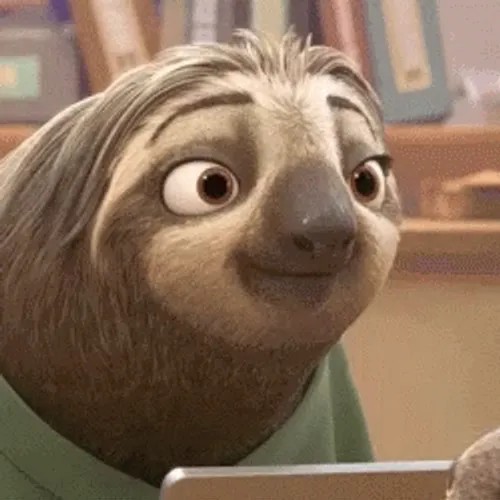 Create meme: sloth from the movie zeropolis, blitz from zveropolis, the sloth from the cartoon