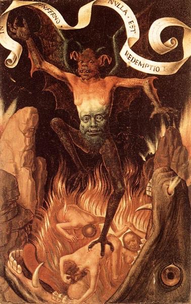 Создать мем: дьявол из ада данте, икона сатаны, бесы и демоны