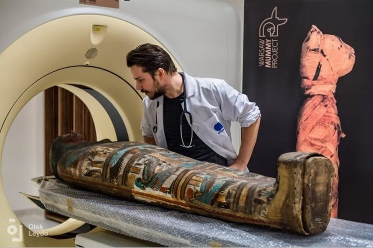 Create meme: an Egyptian mummy in a tomograph, egyptian mummies, Mummy laboratory tomograph