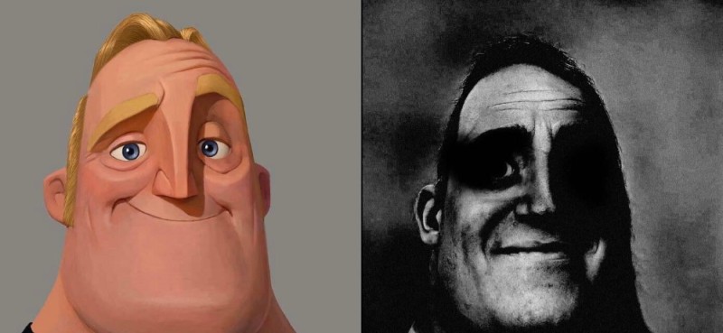 Create meme: the incredibles meme dad, The meme with the faces of the superfamily, Mr. exceptional meme funny faces