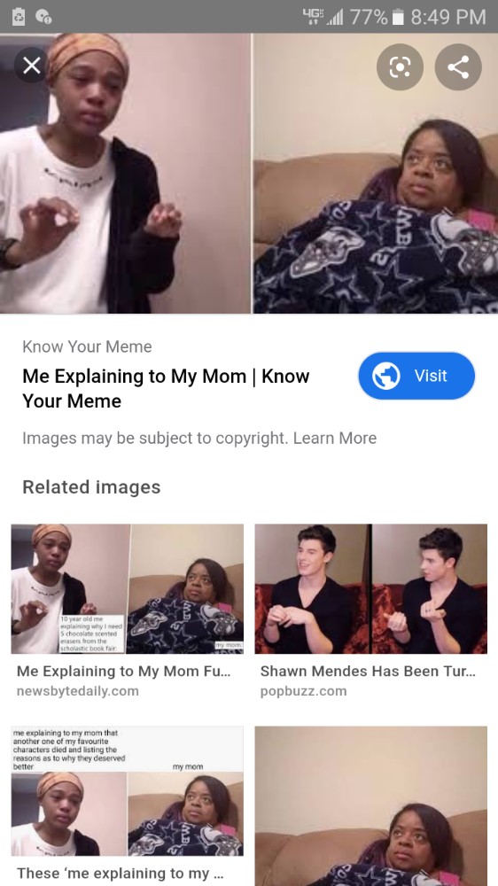 Me Explaining To My Mom Meme Template