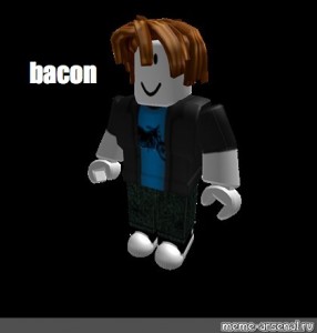 Create Meme Noob Bacon Hair Text Bacon Hair Pictures Meme Arsenal Com - roblox noob bacon