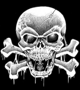 Create meme: skull pattern on black background, white skull, skulls