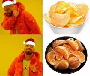 Создать мем: Новый год мандарин настроение 2018