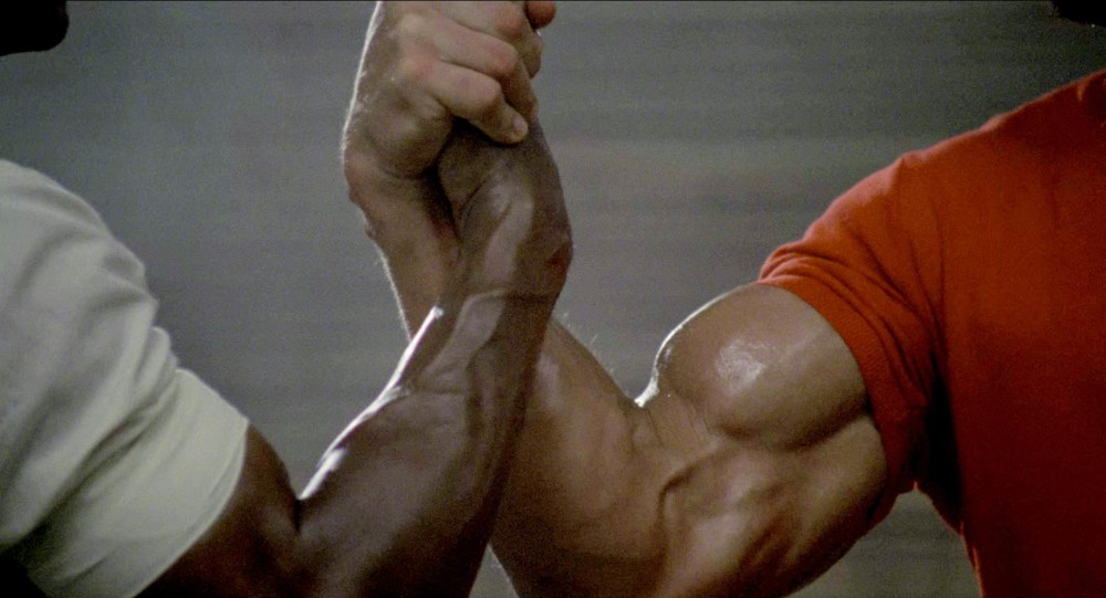 Create meme: Schwarzenegger shakes hands, predator 1987 carl weathers, schwarzenegger handshake