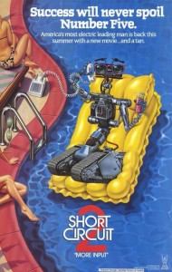 Создать мем: короткое замыкание постер, short circuit 2 1988 постеры, короткое замыкание 2 фильм 1988