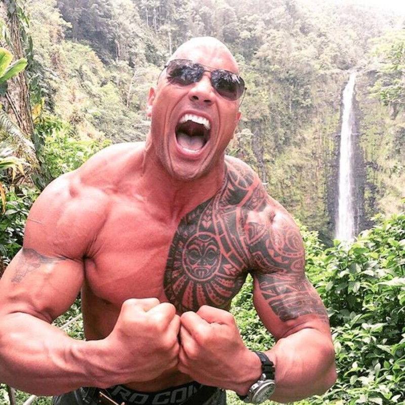 Create meme: cliff Jones, Dwayne Johnson biceps, Dwayne the Rock Johnson tattoo