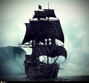 Create meme: pirate ship, the ship black pearl, pirates of the Caribbean black pearl