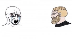 Create meme: a bearded man, wojak memes, people