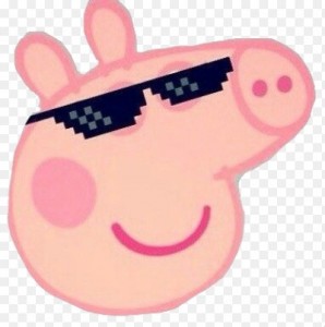 Создать мем: свинка пеппа с сигаретой, свинка пеппа rytp, голова свинки пеппы