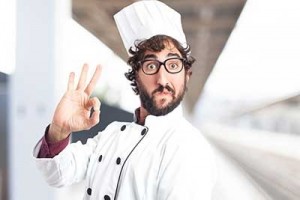 Create meme: happy chef, cook