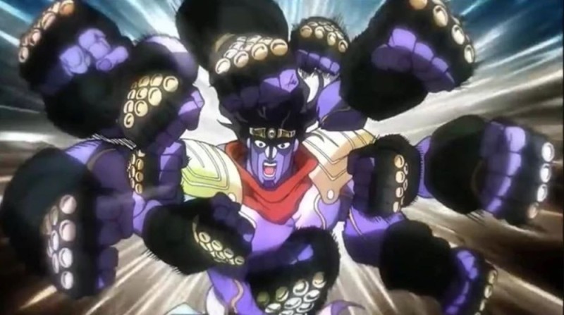 Create meme: jojo, the old platinum, star platinum 