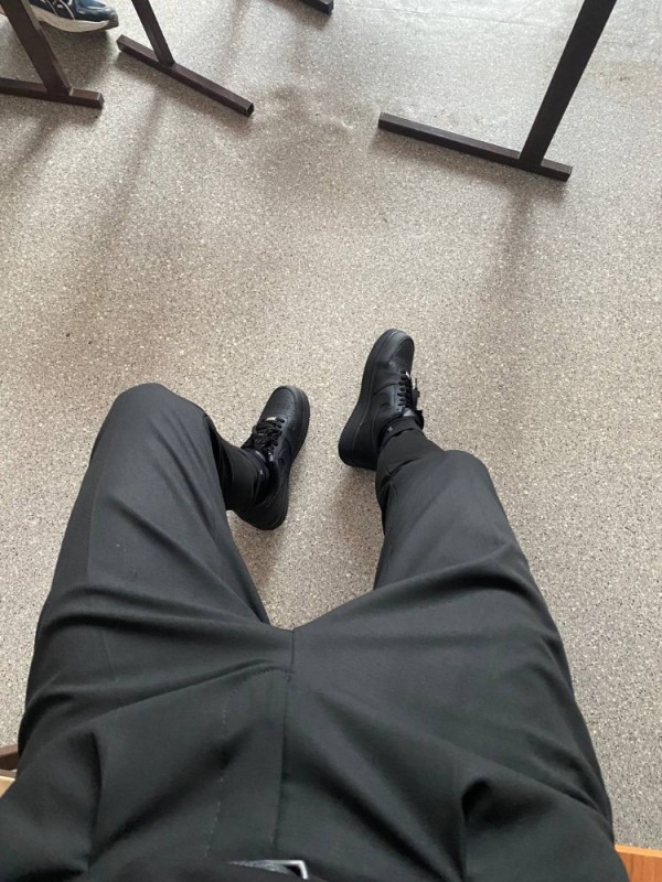 Create meme: pants , feet , men's classic trousers