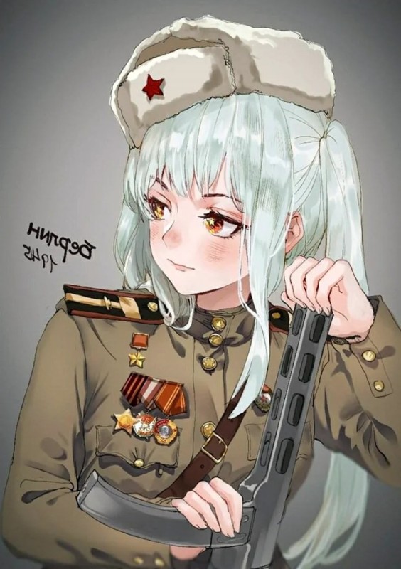 Create meme: Anime military Soviet, Anime chanki Soviet Union, Chan in Soviet uniform