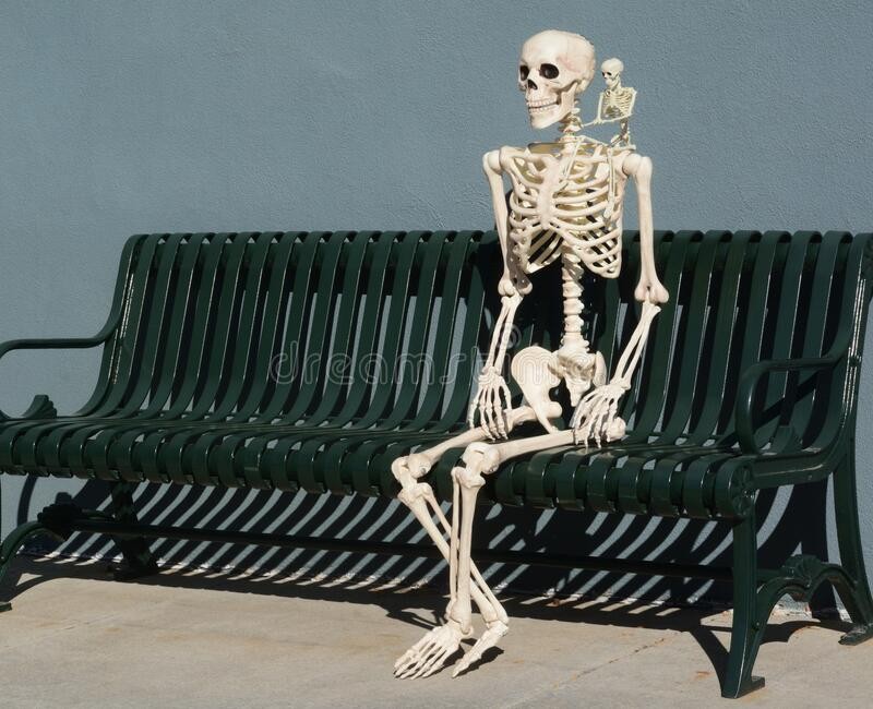 Create meme: waiting skeleton, skeleton , skeleton 