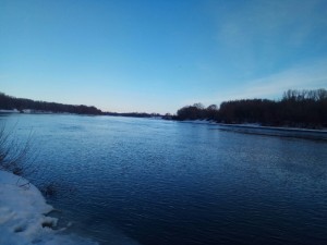 Create meme: the ice on the lake, beautiful landscape, Kolomna river in winter
