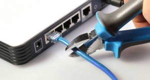 Create meme: router, mains cable, cut Internet cable