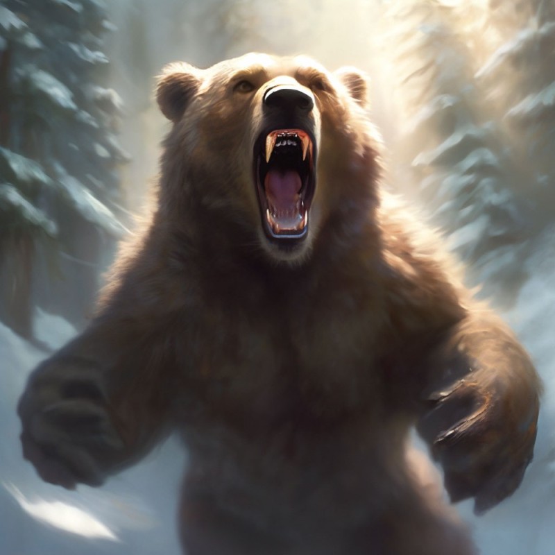 Создать мем: агрессивный медведь, медведь гризли, свирепый медведь