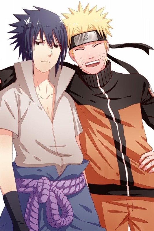 Create meme: Naruto Sasuke, Naruto Uzumaki and Sasuke Uchiha, naruto and Sasuke friends