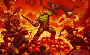 Создать мем: ад на земле doom, doom eternal, doom 2016 art