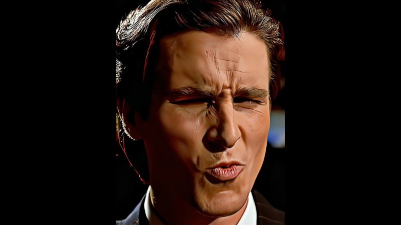 Create meme: Patrick Bateman, a frame from the movie, christian bale meme