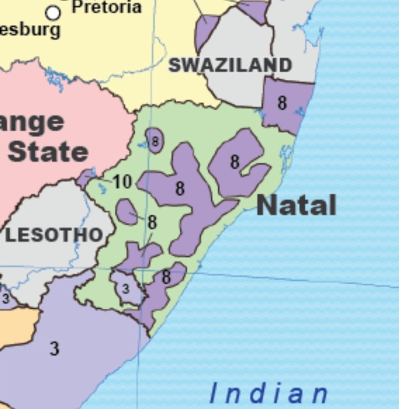 Создать мем: юар и намибия на карте, карта южной африки, дурбан южная африка карта