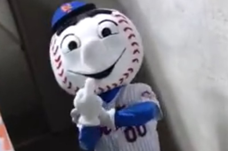 Create meme: Mr. mascot, mr mascot, Mr. Mets mascot first