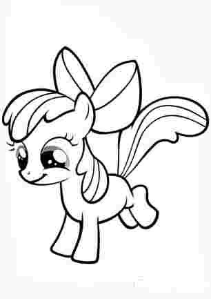 Create meme: apple bloom pony coloring book, little ponies coloring book, cute pony apple jack coloring book