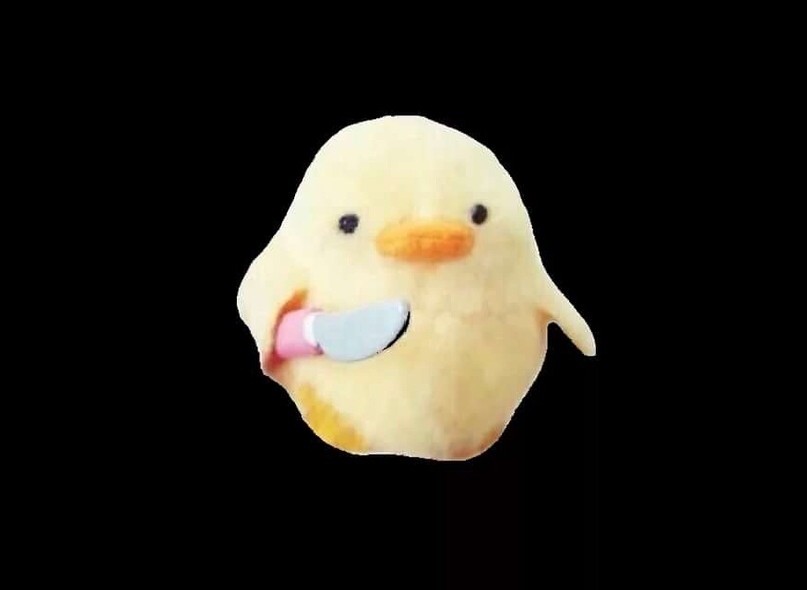 knife duck plush