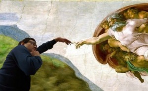 Создать мем: сотворение адама микеланджело буонарроти, картина микеланджело сотворение адама, сикстинская капелла сотворение адама