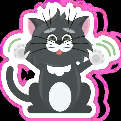 Create meme: sticker cat, cat , cat illustration